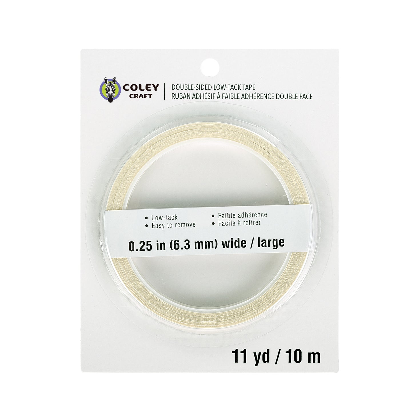 1/4" x 11yd. Double-Sided Low Tack Tape