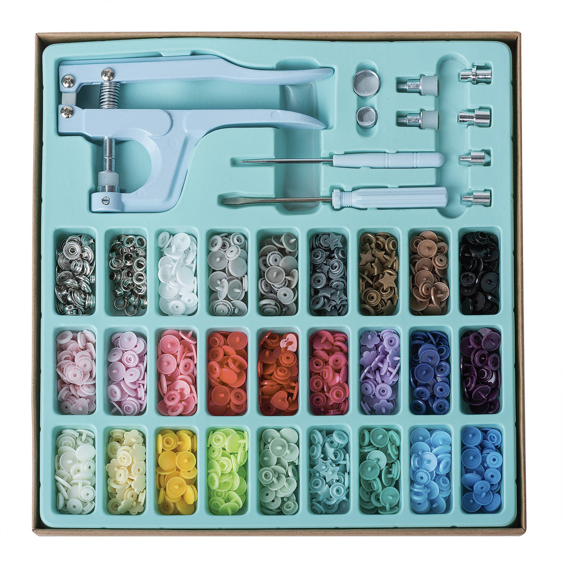 Plastic Snap Fastener Kit, Plastic and Metal Snap Buttons with Snaps P ...