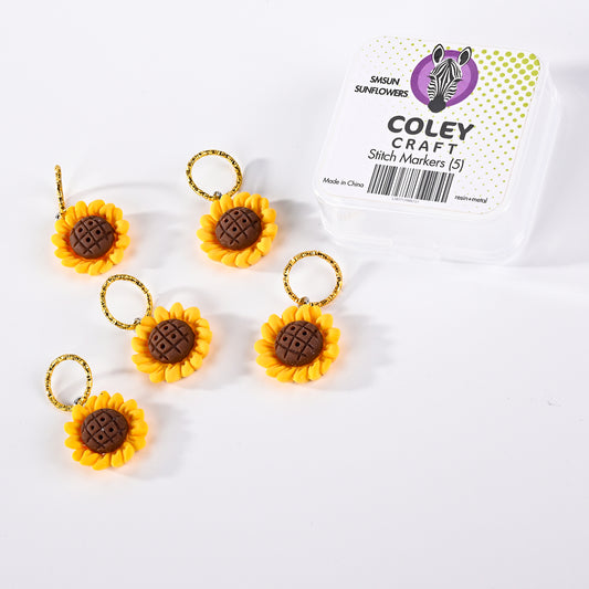 Sunflowers Stitch Markers